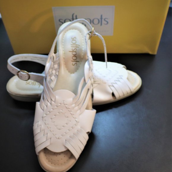 Softspots Shoes - SOFTSPOTS WOMEN'S TELA SLING SANDALS WHITE NWB